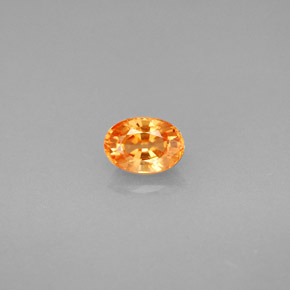 0.72캐럿 천연 만다린 오렌지 스페사르타이트 가넷, 타원형 컷, 5.8×4.1 mm, VS