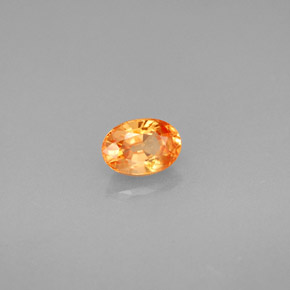 0.72캐럿 천연 만다린 오렌지 스페사르타이트 가넷, 타원형 컷, 5.8×4.1 mm, VS