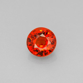 0.80캐럿 천연 만다린 오렌지 스페사르타이트 가넷, 라운드 컷, 5.10 mm, VVS-VS