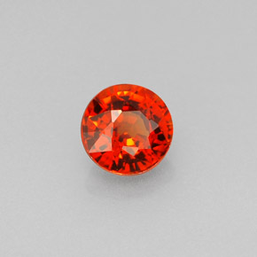0.80캐럿 천연 만다린 오렌지 스페사르타이트 가넷, 라운드 컷, 5.10 mm, VVS-VS