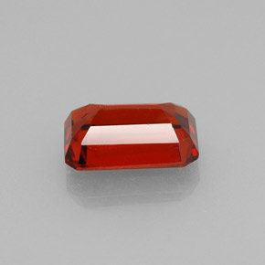 1.60캐럿 천연 붉은빛 오렌지 스페사르타이트 가넷, 에메랄드 컷, 7.6×5.2 mm, VVS-VS