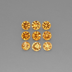 캐럿 천연 만다린 오렌지 스페사르타이트 원사 보석, 라운드 컷, VS