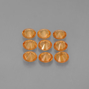 캐럿 천연 만다린 오렌지 스페사르타이트 가넷 보석, 라운드 컷, 3.48 mm, VS