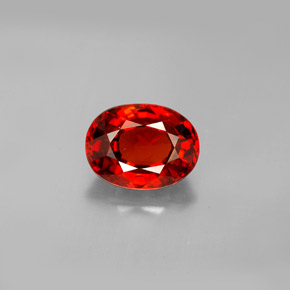 2.79캐럿 천연 레드 오렌지 스페사르타이트 가넷, 타원형 컷, 9×6.8 mm, VS
