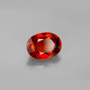 2.79캐럿 천연 레드 오렌지 스페사르타이트 가넷, 타원형 컷, 9×6.8 mm, VS