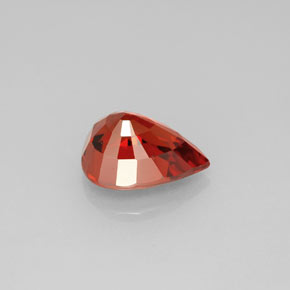 2.61캐럿 천연 레드 오렌지 스페사르타이트 가넷, 배 모양, 9.3×7.1 mm, VVS-VS
