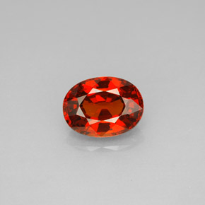 2.10캐럿 천연 레드 오렌지 스페사르타이트 가넷, 타원형 컷, 8.4×6.2 mm, VVS