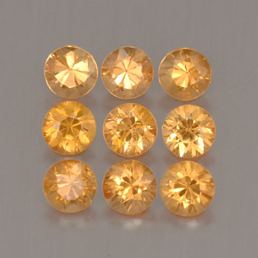 캐럿 천연 오렌지 스페사르타이트 가넷 보석, 라운드 컷, 2.90 mm, VS
