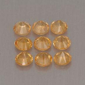 캐럿 천연 오렌지 스페사르타이트 가넷 보석, 라운드 컷, 2.90 mm, VS