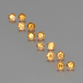 캐럿 천연 주황색 스페사르타이트 원사 보석, 라운드 컷, VVS-VS