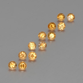 캐럿 천연 주황색 스페사르타이트 원사 보석, 라운드 컷, VVS-VS