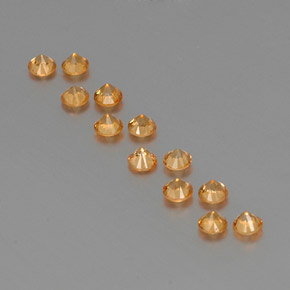 캐럿 천연 주황색 스페사르타이트 원사 보석, 라운드 컷, VVS-VS