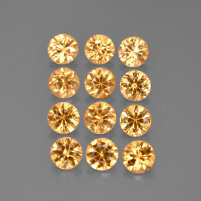 캐럿 천연 주황색 스페사르타이트 원사 보석, 라운드 컷, VVS-VS