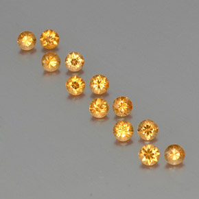 캐럿 천연 오렌지 스페사르타이트 가넷 보석, 라운드 컷, 2.74 mm, VVS-VS