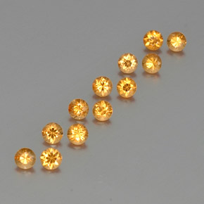 캐럿 천연 오렌지 스페사르타이트 가넷 보석, 라운드 컷, 2.74 mm, VVS-VS