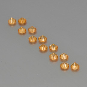캐럿 천연 오렌지 스페사르타이트 가넷 보석, 라운드 컷, 2.74 mm, VVS-VS