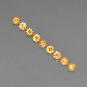 캐럿 천연 오렌지 스페사르타이트 가넷 보석, 라운드 컷, 2.78 mm, VVS-VS