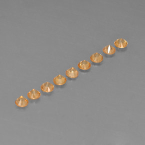 캐럿 천연 오렌지 스페사르타이트 가넷 보석, 라운드 컷, 2.78 mm, VVS-VS
