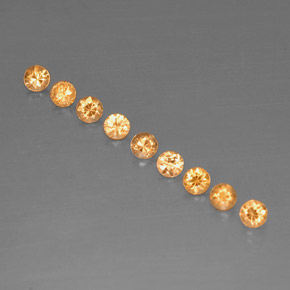 캐럿 천연 주황색 스페사르타이트 원사 보석, 라운드 컷, VVS-VS