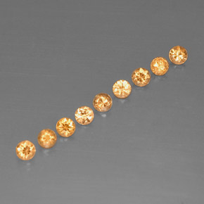 캐럿 천연 주황색 스페사르타이트 원사 보석, 라운드 컷, VVS-VS