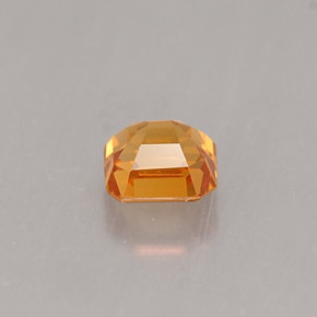 0.41캐럿 천연 만다린 오렌지 스페사르타이트 가넷, 에메랄드 컷, 3.9×3.7 mm, VS