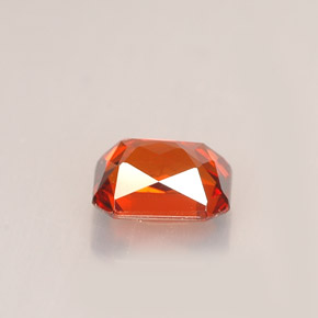 1.40캐럿 천연 만다린 오렌지 스페사르타이트 가넷, 에메랄드 컷, 6.5×5.4 mm, VVS-VS
