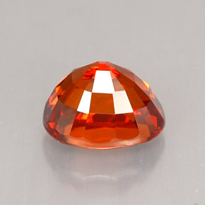 2.14캐럿 천연 오렌지 레드 스페사르타이트 가넷, 타원형 컷, 7.6×5.9 mm, VVS-VS