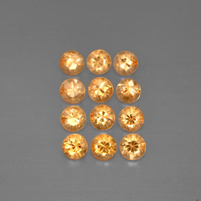 캐럿 천연 오렌지 스페사르타이트 가넷 보석, 라운드 컷, 2.62 mm, VVS