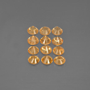 캐럿 천연 오렌지 스페사르타이트 가넷 보석, 라운드 컷, 2.62 mm, VVS