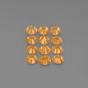 캐럿 천연 오렌지 스페사르타이트 가넷 보석, 라운드 컷, 2.66 mm, VVS