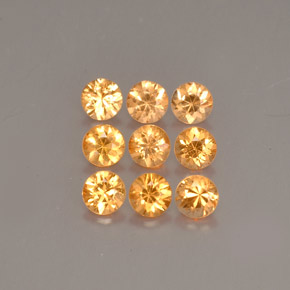 캐럿 천연 오렌지 스페사르타이트 가넷 보석, 라운드 컷, 2.86 mm, VS