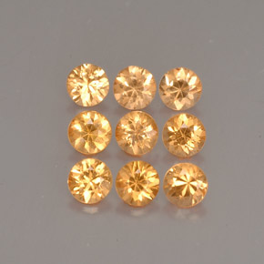 캐럿 천연 오렌지 스페사르타이트 가넷 보석, 라운드 컷, 2.86 mm, VS
