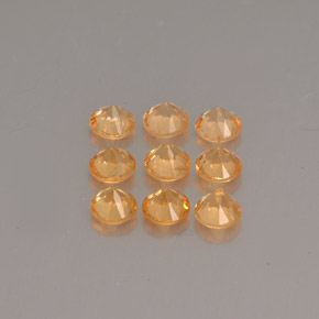 캐럿 천연 오렌지 스페사르타이트 가넷 보석, 라운드 컷, 2.86 mm, VS