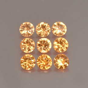 캐럿 천연 오렌지 스페사르타이트 가넷 보석, 라운드 컷, 2.84 mm, VS