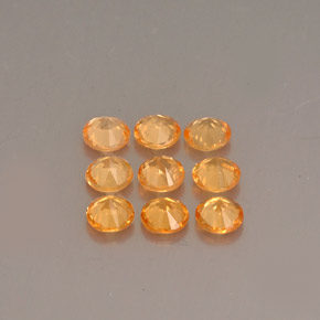 캐럿 천연 오렌지 스페사르타이트 가넷 보석, 라운드 컷, 2.84 mm, VS