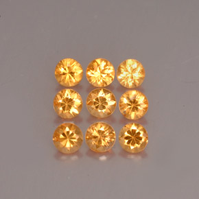 캐럿 천연 주황색 스페사르타이트 원사 보석, 라운드 컷, VS