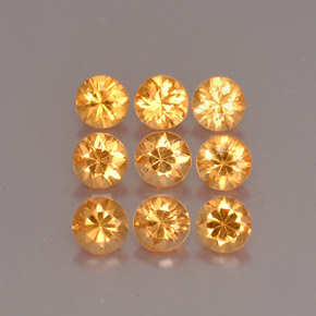 캐럿 천연 주황색 스페사르타이트 원사 보석, 라운드 컷, VS