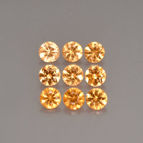 캐럿 천연 주황색 스페사르타이트 원사 보석, 라운드 컷, VS