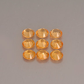 캐럿 천연 오렌지 스페사르타이트 가넷 보석, 라운드 컷, 2.89 mm, VS