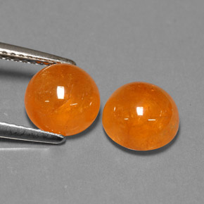 캐럿 천연 오렌지 스페사르타이트 가넷 보석, 투명한, 7.60 mm, 투명/반투명