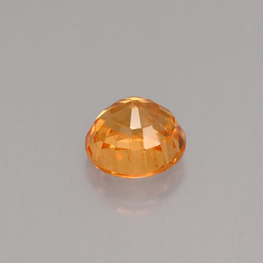 1.19캐럿 천연 만다린 오렌지 스페사르타이트 가넷, 라운드 컷, 5.67 mm, VS