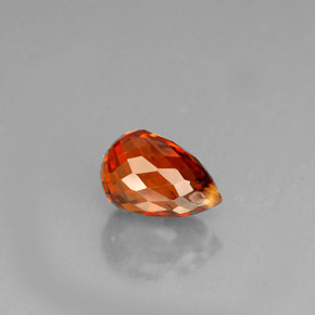 1.36캐럿 천연 만다린 오렌지 스페사르타이트 가넷, 브리올레트, 6.9×4.5 mm, VVS-VS