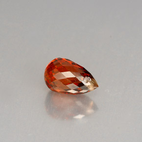 1.28캐럿 천연 만다린 오렌지 스페사르타이트 가넷, 브리올레트, 7×4.4 mm, VS