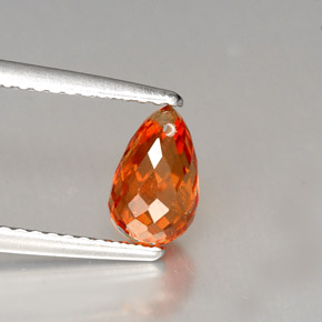 1.70캐럿 천연 만다린 오렌지 스페사르타이트 가넷, 브리올레트, 7.7×4.7 mm, VS