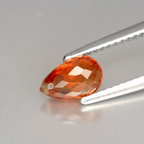 1.70캐럿 천연 만다린 오렌지 스페사르타이트 가넷, 브리올레트, 7.7×4.7 mm, VS