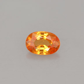 0.60캐럿 천연 오렌지 스페사르타이트 가넷, 타원형 컷, 6×4.1 mm, VS-SI