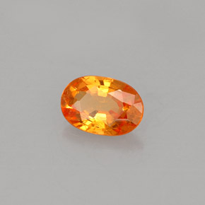 0.60캐럿 천연 오렌지 스페사르타이트 가넷, 타원형 컷, 6×4.1 mm, VS-SI