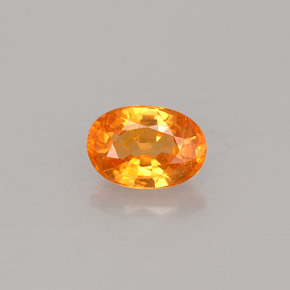 0.73캐럿 천연 오렌지 스페사르타이트 가넷, 타원형 컷, 5.9×4.2 mm, VS-SI