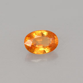 0.73캐럿 천연 오렌지 스페사르타이트 가넷, 타원형 컷, 5.9×4.2 mm, VS-SI