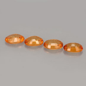 캐럿 천연 오렌지 스페사르타이트 가넷 보석, 타원형 컷, 6×4.2 mm, VS